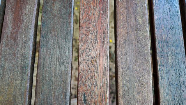 Close-Up of Weathered Wooden Planks with Rich Textures and Tones