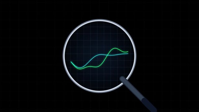 Abstract SEO Keyword Analysis and Financial Growth Metric Visualize...