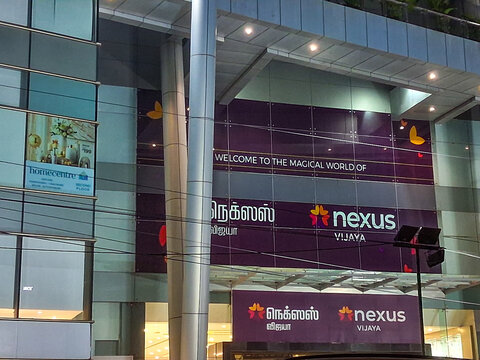 Nexus Vijaya Mall is a popular 6-floor shopping and entertainment center at 183 Arcot Road in Vadapalani, Chennai. Opened in 2013