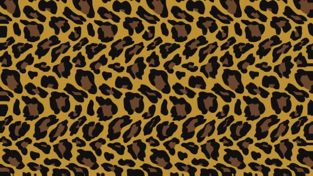 Classic Leopard Animal Print Pattern Background Loop
