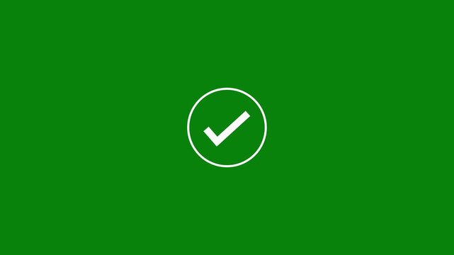 White check mark icon transparent background online payment sent icon, transparent background. Abstract check mark symbol in circle icon. chick mark icon, ok button animation, payment successful