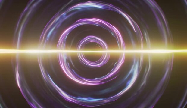abstract motion background featuring a perfectly symmetrical circular energy portal illuminated by electric purple, royal violet, soft lavender, lilac, and radiant white