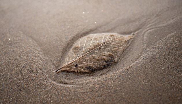 autumn dried brown leaf sand nature texture closeup background for seasonal design or environmental concepts