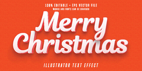 Merry Christmas 3D editable text effect © zlvexbrand