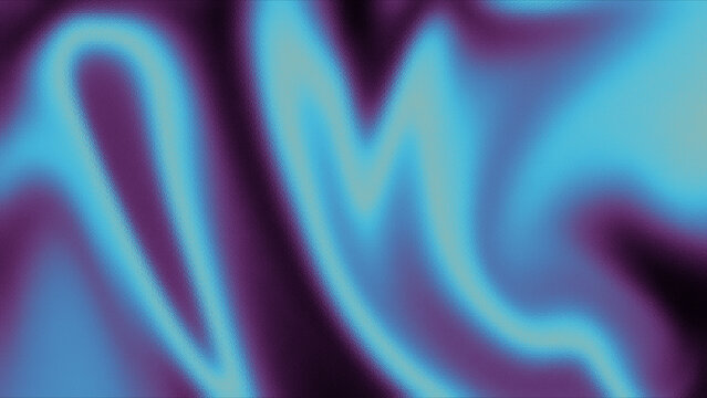 Abstract Holographic Gradient Background, Fluid Blue and Purple Silk Texture, Blurred Wavy Neon Motion Design