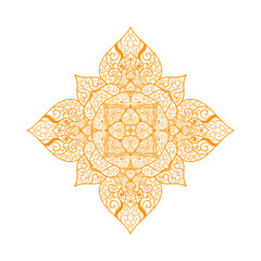 Intricate floral and lace like mandala patterns, perfect for creating greeting cards and various festive designs. © dinsiammini