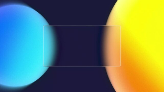 Abstract Liquid Gradient Animation with Central Glassmorphism Rectangle Frame