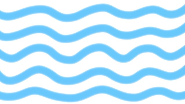 Hand drawn blue wavy lines pattern on white background