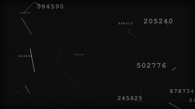 abstract data numbers background displaying random digital codes in dark cyberspace for technology concept video.