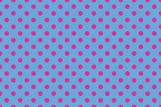 Deep Pink colour circles on Steel Blue colour background.