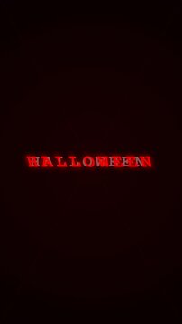 Glowing red halloween lettering creates a spooky seasonal backdrop, ideal for posts, invitations, party promos, video intros, and festive campaigns.