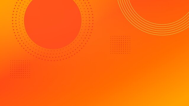 Gradient abstract banner background, Technology background, for work or design Orange circles and dot grids digital flow