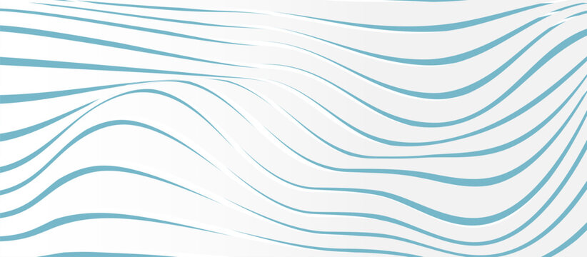 Abstract white and blue wavy curve texture background. Website, banner, and brochure background. Vector illustration