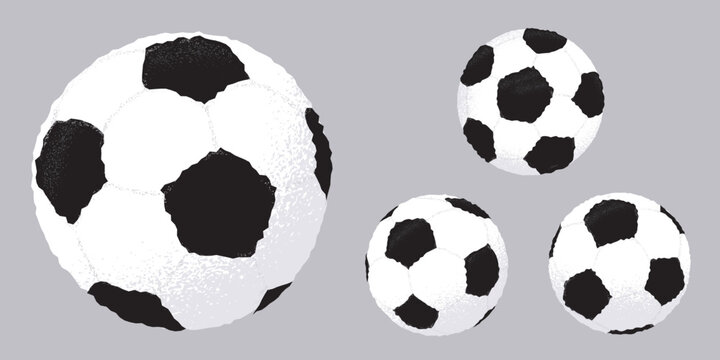 Football or soccer ball isolated on light gray background. Sport equipment