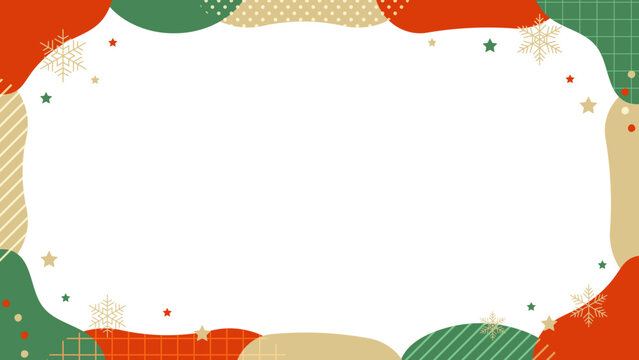 クリスマス/Happy new year  ポップ なフレーム　16:9
