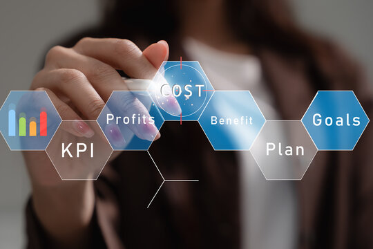 Performance concept of increase quality, speed, efficiency and reduce cost. Efficiency Business Concept. Business performance management and improvement concept. Cost reduction Concept.