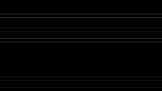 Minimal Thin Horizontal Lines on Black Background, Abstract Monochrome Digital Pattern, Elegant Linear Technology Animation and Modern Motion Graphics
