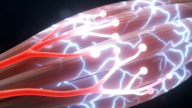 Macro view of a human thumb touching a surface with vibrant glowing electrical sparks and energy discharge, symbolizing connection and power.