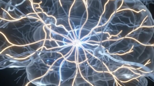 3D Medical Illustration of the Human Brain Highlighting the Hippocampus and Limbic System Structure