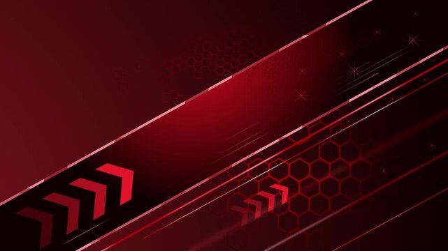 Abstract tech background with diagonal lines glowing arrows and hexagon pattern modern motion style animation