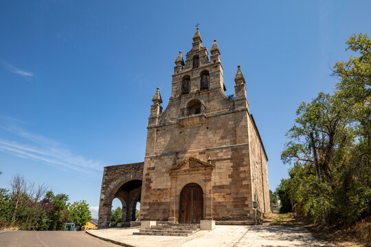 View of the Chapel of San Crist&oacute;bal de Valdueza in Villar de los Barrios, Le&oacute;n, Castile and Le&oacute;n, Spain