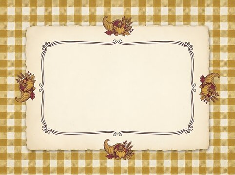Thanksgiving frame background Fill the outer background with a muted mustard yellow 