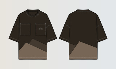 Cut and Sew T-Shirt Designs with Colourblock Panels, Patterns and Graphics