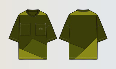 Cut and Sew T-Shirt Designs with Colourblock Panels, Patterns and Graphics