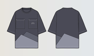 Cut and Sew T-Shirt Designs with Colourblock Panels, Patterns and Graphics