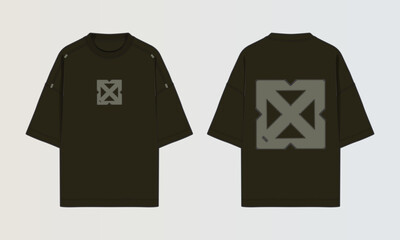 Obraz na płótnie Canvas Cut and Sew T-Shirt Designs with Colourblock Panels, Patterns and Graphics