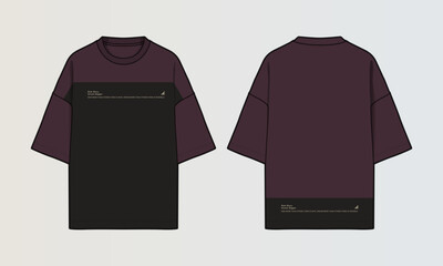 Cut and Sew T-Shirt Designs with Colourblock Panels, Patterns and Graphics