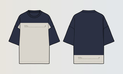 Cut and Sew T-Shirt Designs with Colourblock Panels, Patterns and Graphics