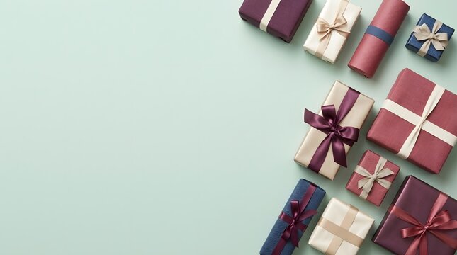 A beautifully arranged collection of colorful gift boxes perfect for celebrations holidays or expressing heartfelt appreciation to loved ones