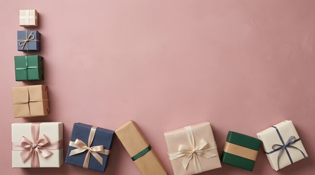 A beautifully arranged collection of colorful gift boxes perfect for celebrations holidays and expressing heartfelt sentiments to loved ones