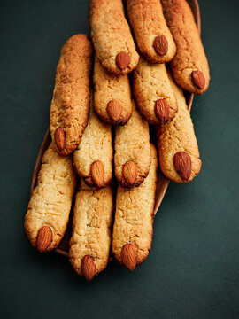 Almond cookies baked to perfection, cozy dessert option for coffee shops and home gatherings