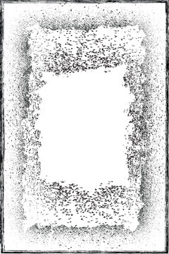 Vector border frames with rough edges . Rectangular frame template . distress texture . Grunge tiny frame borders isolated on the background . Rough edges effect
