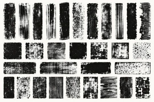 Black Distressed Brush Swatches