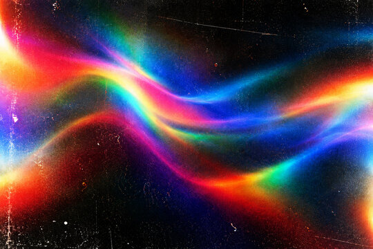 Rainbow Wave Film Overlay