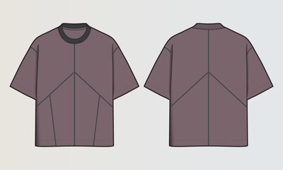 Obraz na płótnie Canvas Cut and Sew T-Shirt Designs with Colourblock Panels, Patterns and Graphics