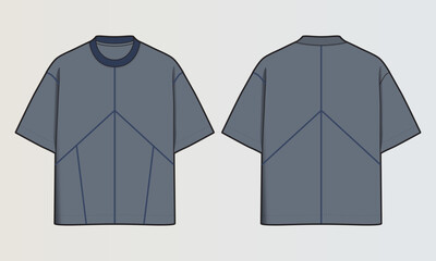 Obraz na płótnie Canvas Cut and Sew T-Shirt Designs with Colourblock Panels, Patterns and Graphics