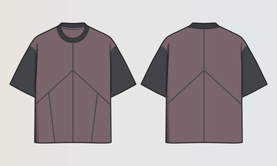 Obraz na płótnie Canvas Cut and Sew T-Shirt Designs with Colourblock Panels, Patterns and Graphics
