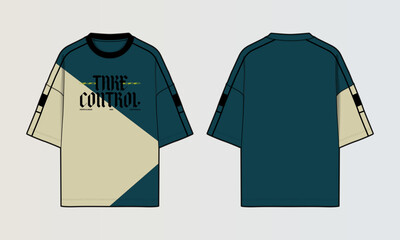 Obraz na płótnie Canvas Cut and Sew T-Shirt Designs with Colourblock Panels, Patterns and Graphics