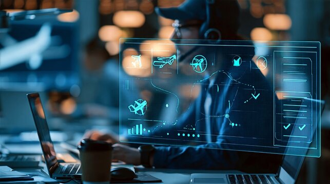 Travel Disruption Rebooking Workflow with Virtual Flight Planning Interface