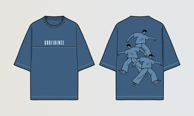 Obraz na płótnie Canvas Cut and Sew T-Shirt Designs with Colourblock Panels, Patterns and Graphics