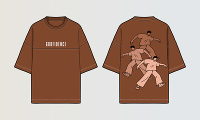 Obraz na płótnie Canvas Cut and Sew T-Shirt Designs with Colourblock Panels, Patterns and Graphics