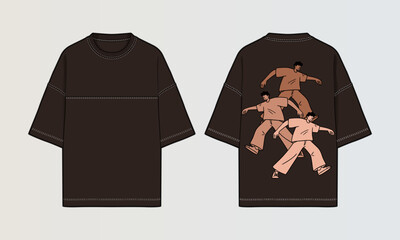 Obraz na płótnie Canvas Cut and Sew T-Shirt Designs with Colourblock Panels, Patterns and Graphics