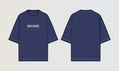 Obraz na płótnie Canvas Cut and Sew T-Shirt Designs with Colourblock Panels, Patterns and Graphics