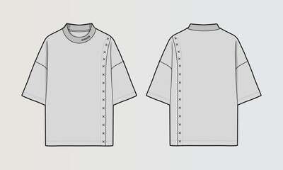 Obraz na płótnie Canvas Cut and Sew T-Shirt Designs with Colourblock Panels, Patterns and Graphics