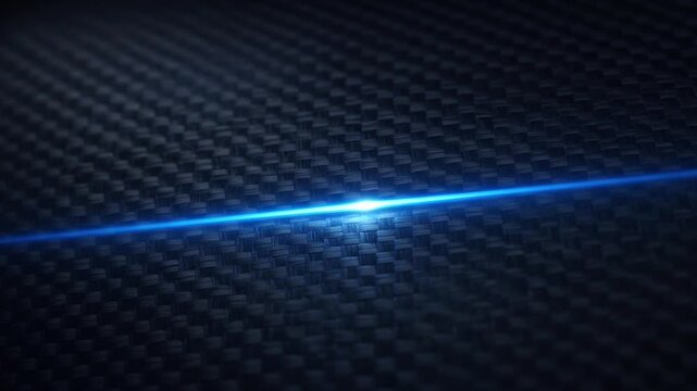 A futuristic carbon fiber texture with a bright blue light streak across the center, creating a dynamic and high-tech visual effect