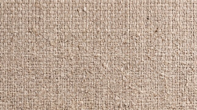 Natural Beige Linen Fabric Texture Background Close-Up